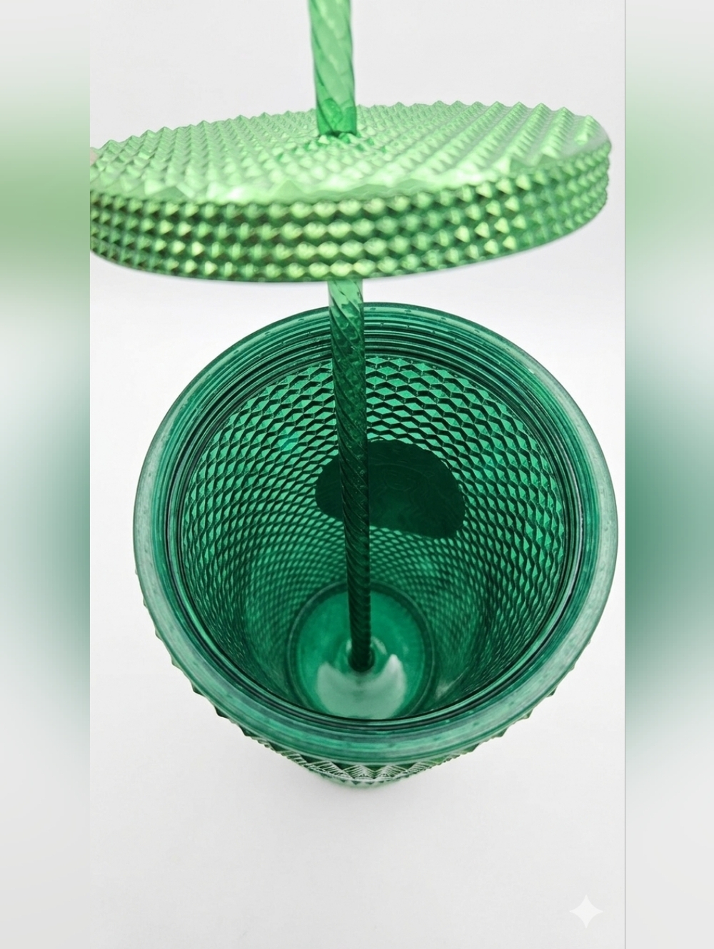 Starbucks Metallic Lime Green Studded Venti Tumbler 24oz - New - Picture 2 of 3